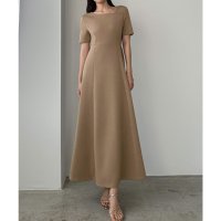 Louere/ルエレ Louere Louere アシメネックカットフレアワンピース【一部ペチスカートSET】/508162536