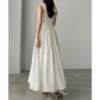 Louere/ルエレ Louere Louere フリルショルダーシャーリングキャミワンピース【一部ペチスカートSET】/508162537