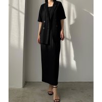 Louere/ルエレ Louere Louere リネンライク半袖ジャケット＋IラインキャミワンピースSET/508162538