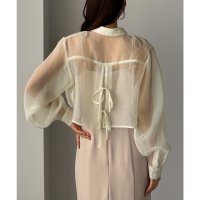Louere/ルエレ Louere Louere クロップド丈バックリボンシアーシャツ/508162542