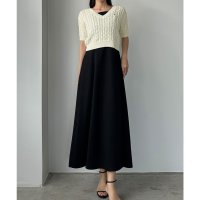 Louere/ルエレ Louere Louere ケーブルショートニット＋キャミワンピースset/508162546
