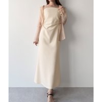 mipiarl/ミピアール mipiarl mipiarl ドレープマーメイドキャミワンピース【一部ペチスカートSET】/508162553