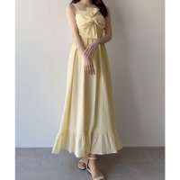 mipiarl/ミピアール mipiarl mipiarl ツイストデザインフレアキャミワンピース/508162554