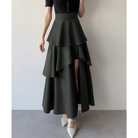 mipiarl/ミピアール mipiarl mipiarl ハイウエストスリットティアードパンツスカート/508162558