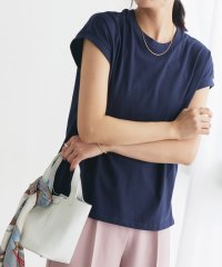 marvelous by Pierrot/マーベラス バイ ピエロ marvelous by Pierrot ネックが選べる綿100%フレンチスリーブベーシックTシャツ【クルーネック】/507368424
