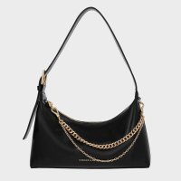 CHARLES & KEITH/Atwood アトウッド クリンクルエフェクトチェーンエンベリシュッドホーボーバッグ/507479270