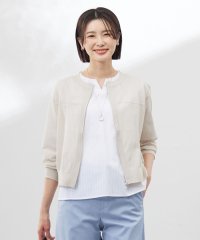 J.PRESS LADIES（LARGE SIZE）/【洗える】SHEER LIGHT ニット ブルゾン/508117235