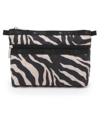 LeSportsac/COSMETIC CLUTCHラフィアゼブラ/508140919