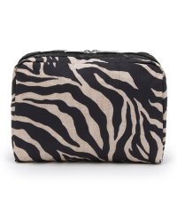 LeSportsac/EXTRA LARGE RECTANGULAR COSMETICラフィアゼブラ/508140920