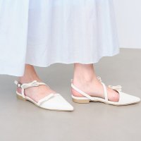 Launa lea/ラウナレア Launa lea 【25SS】ダブルリボンスリングバックパンプス(0596)/508151888