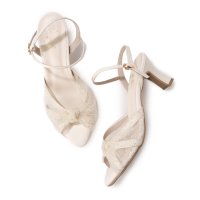 Launa lea/ラウナレア Launa lea 【25SS】 7cmヒールチュールストラップサンダル(0601)/508154348