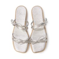 Launa lea/ラウナレア Launa lea 【25SS】 ダブルリボンフラットサンダル(0604)/508154349