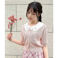 F.i.n.t/フィント F i.n.t リトルローズ刺繍サマーニットカーディガン【洗える】/508163740