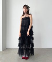 Jewelobe/ジュエローブ Jewelobe ドットチュールフリルボリュームワンピース/508164029