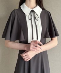 JUNOAH/ジュノア JUNOAH バイカラーピンタックセミフレアワンピース/508164221