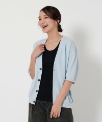 BEAUTY&YOUTH UNITED ARROWS/【WEB限定】グリッド エアーワッフル ハーフスリーブ Vカーディガン/508077447