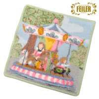 FEILER/フェイラー FEILER FEILER フェイラー ハンカチ タオル タオルハンカチ 25cm FUNFAIR179 Pistazie 遊園地 メリーゴーラウン/508165437