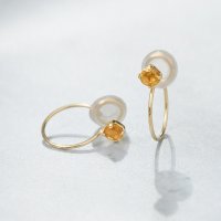 L&Co./エルアンドコー L&Co. K10誕生石イヤリング 11月シトリン/508165556