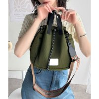 Classical Elf/クラシカルエルフ Classical Elf 《Javaジャバコラボ》スタイリッシュで機能的。メッシュ素材ジャガードテープ2WAY巾着バッグ/508166150