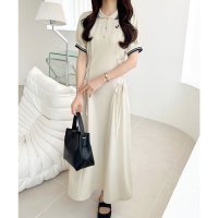 Classical Elf/クラシカルエルフ Classical Elf 【mily bilet】上品な雰囲気と、大人フェミニンさの融合。鹿の子胸刺繍ポロワンピース/508166161