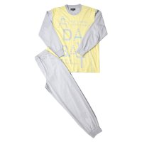 adabat/アダバット adabat ルームウェア 部屋着 パジャマ 上下 セットアップ ナイトウェア 長袖 クルーネック メンズ 0246－95/508166272