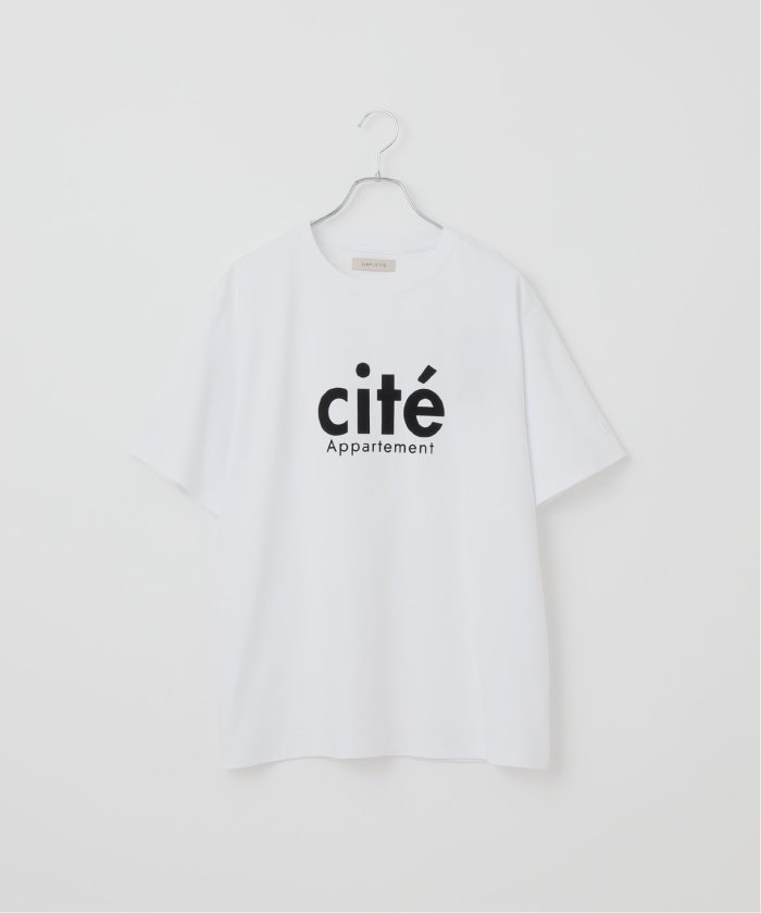 シルケット加工 フレンチロゴ クルーネックTシャツ(508166806 シルケット加工 フレンチロゴ クルーネックTシャツ(508166806