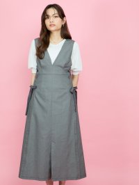QUEENS COURT/クイーンズコート QUEENS COURT デニムライクリボンワンピース≪手洗い可能≫/508167521