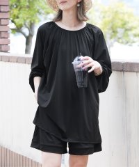 reca/レカ reca ラッシュガード前後2wayチュニックセットアップ（hi287381－30－set）（モカ / ワイドパンツセット）/508171050