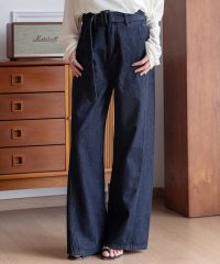 TeddyShop/テディショップ Teddyshop レディース ビッグシルエットハイウエストワイドデニムパンツ+ベルト 2点セット/508174529