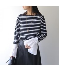Mewl/ミュール Mewl Mewl カットソー M251－85103 ボーダー フレアカフス/508174845