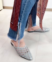 lus./ラスドット lus. メッシュ編みミュールサンダル/507560068