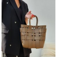 Tomieco/トミエコ Tomieco LEATHER トート/2wayショルダーバッグ 編み込みスクエアバッグ/507708775