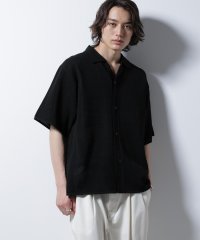 nano・universe/スポンディッシュ メッシュオープンカラーニットシャツ/507841750