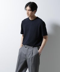 nano・universe/「Damerino」ヘリンボンクルーネックTシャツ/防シワ・吸水速乾・UVカット/507883501