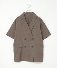 VENCE　EXCHANGE/ヘザーツイルハーフスリーブジャケット/507966631