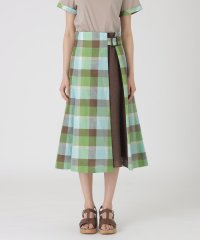 BLUE LABEL CRESTBRIDGE/クレストブリッジチェックサイドベルトフレアスカート/508084981