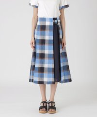 BLUE LABEL CRESTBRIDGE/クレストブリッジチェックサイドベルトフレアスカート/508084981
