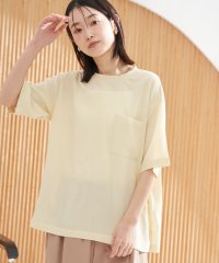coen/【接触冷感】五分袖Tシャツブラウス/508103375