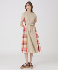 BLUE LABEL CRESTBRIDGE/ウェザーストレッチチェックコンビドレス/508128703