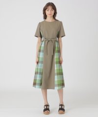 BLUE LABEL CRESTBRIDGE/ウェザーストレッチチェックコンビドレス/508128703