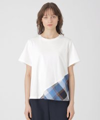 BLUE LABEL CRESTBRIDGE/コンパクトピマスムースバイアスチェックTシャツ/508128710