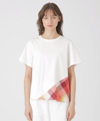 BLUE LABEL CRESTBRIDGE/コンパクトピマスムースバイアスチェックTシャツ/508128710