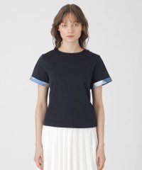BLUE LABEL CRESTBRIDGE/コンパクトピマスムースバックチェックTシャツ/508128711
