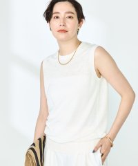 2nd NOLLEY'S/《アンサンブル対応》《手洗い可能》フレンチリネンノースリーブプルオーバーニット/508130255
