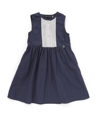 BeBe Petits Pois Vert/【店舗限定】配色フロントタックノースリーブワンピース(95~150cm)<br>/508144843