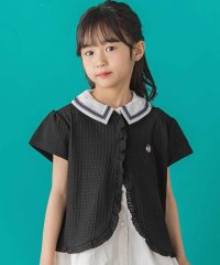 BeBe Petits Pois Vert/【店舗限定】格子編みカットソーフリル半袖ボレロ(95~150cm)<br>/508144846