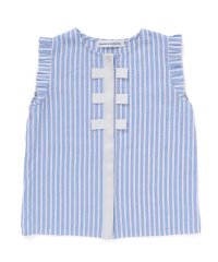 BeBe Petits Pois Vert/【店舗限定】ドビードットストライプノースリーブブラウス(95~150cm)<br/508144847