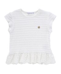 BeBe Petits Pois Vert/【店舗限定】シャーリング裾レーストップス(95~160cm)<br>/508144852