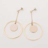 AGATHA PARIS/アガタ パリ AGATHA PARIS ソレイユルヴァンロングピアス、ドット＆サークル、ピンク/508145755
