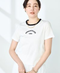 NOLLEY’S sophi/シルケット天竺衿配色ロゴTシャツ/508146605